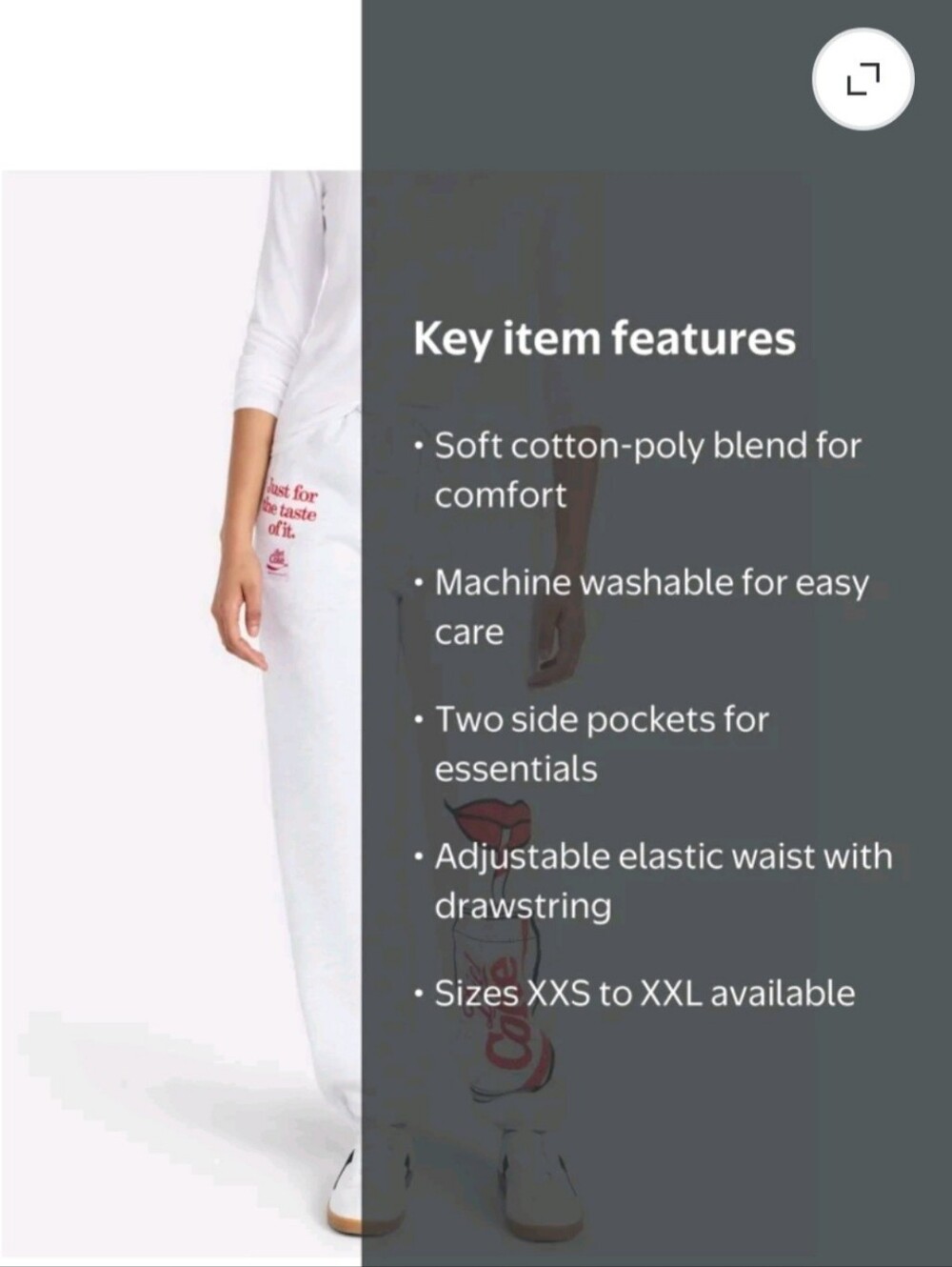 Diet Coke Graphic Gray Sweatpants, NWT, Sz XXL - Picture 9 of 9